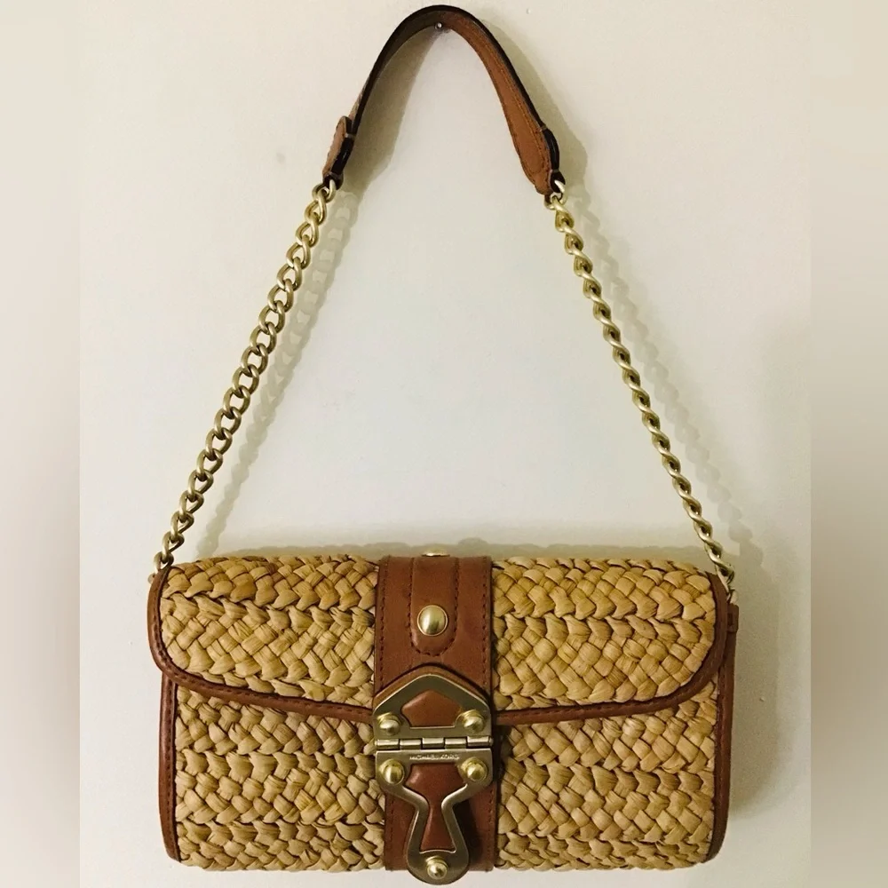Michael Kors Santorini Straw Clutch - Picture 1 of 13